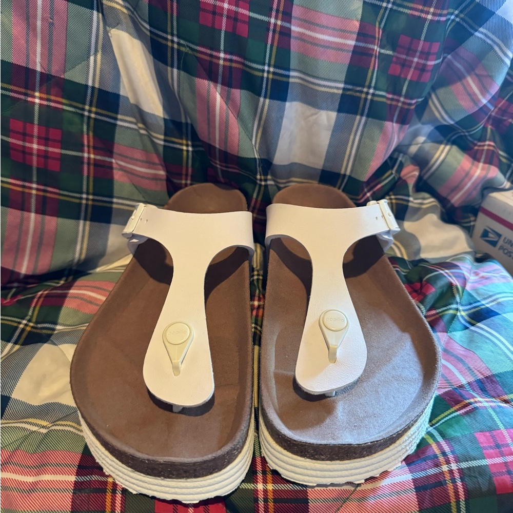 Birkenstock Papillio Gizeh Vegan Platform Sandal size 8 NIB
